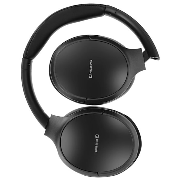 Bluetooth ANC Päävesikestävä IP44 Taivutettava Niskatuellinen Kuulokkeet Swissten Musta