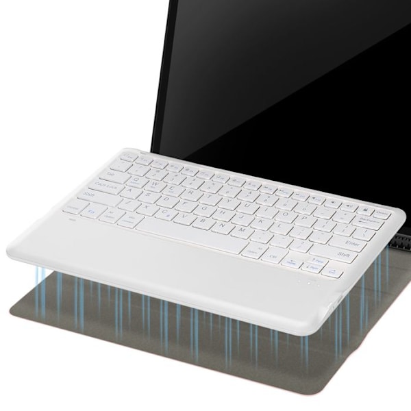 QWERTY Bluetooth-tastatur til iPad Pro 12,9 og Air 13 med klap-etui i roséguld