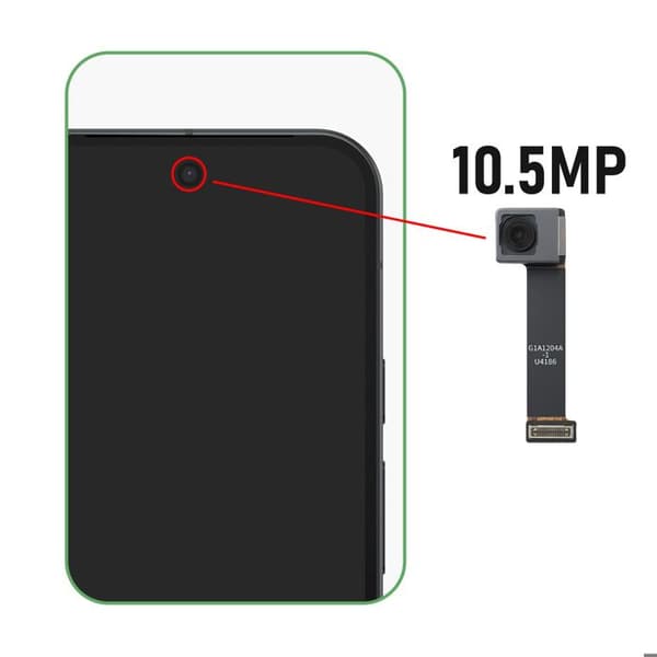 Erstatningsfor- kamera 10.5MP til Google Pixel 10 med sort fleksibel kabel Svart