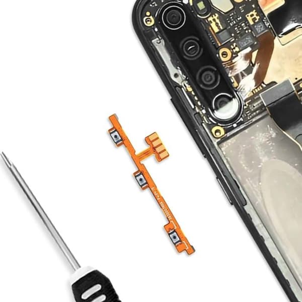 Nappe Knappen Power og Volumen - Xiaomi - Redmi Note 8 Pro - Sort - Udskiftning - 10g Svart