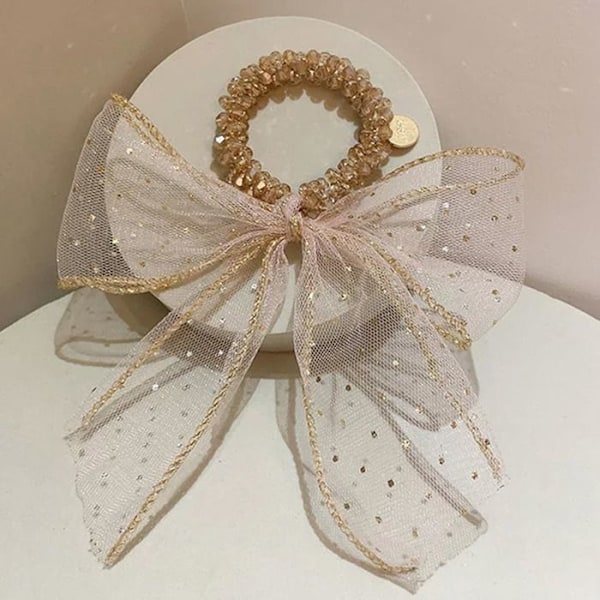 Chouchou Chic Beads ja Beigen Taitava Solki Hiuksille Beige