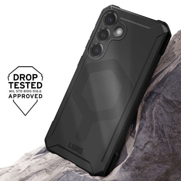 Coque для Samsung S25 Мёд сотовый Прозрачный Essential Armor UAG Чёрный Svart
