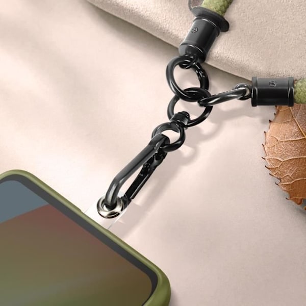 Khaki Soft Nylon -puhelimen hihna - AVIZAR - Ranneke Grøn