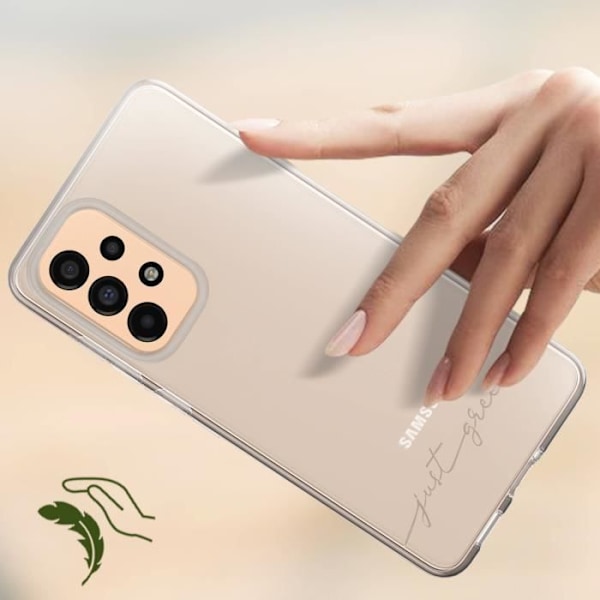 Fodral till Samsung Galaxy A33 - JUST GREEN - Återvinningsbart Biologiskt nedbrytbart - Genomskinlig Vit