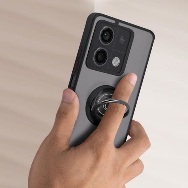 Kotelo Xiaomi Redmi Note 13 5G AVIZAR -puhelimelle - Metallirengastukitoiminto Musta Svart