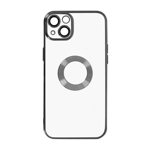 iPhone 13-fodral - AVIZAR - Flexibel - Transparent - Svart krom - Optimal skydd Transparent, svart krom