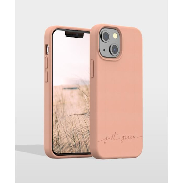 Coque - JUST GREEN - iPhone 13 mini - Biologisk nedbrydelig - Fleksibel - Sandmønster Bara grönt