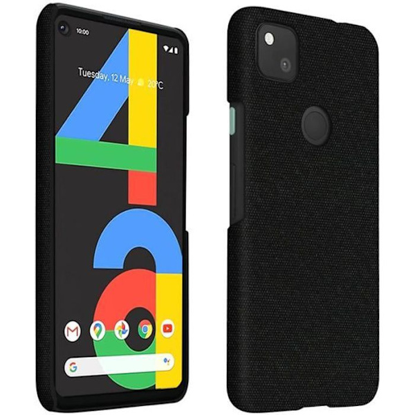 Skyddsfodral - Google - Pixel 4A - Hårdt - Tygfinish - Spårfri och tvättbar Svart