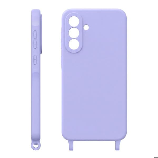 Silicone Cover til Samsung Galaxy A56 med Halsrem Lavendel Violett