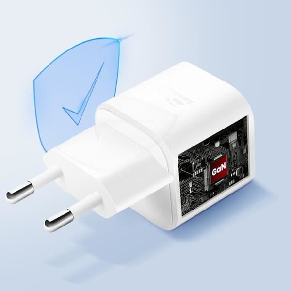 USB C - Laturi - Swissten - 20W - GaN - Nopea Lataus - Power Delivery Vit