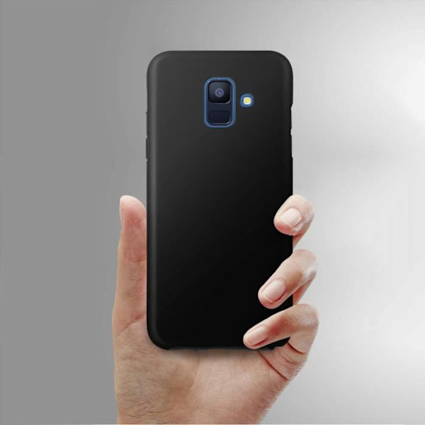Skyddsfodral - AVIZAR - Galaxy A6 - Silikon - Polykarbonat - Ultra-tunn - Svart Svart