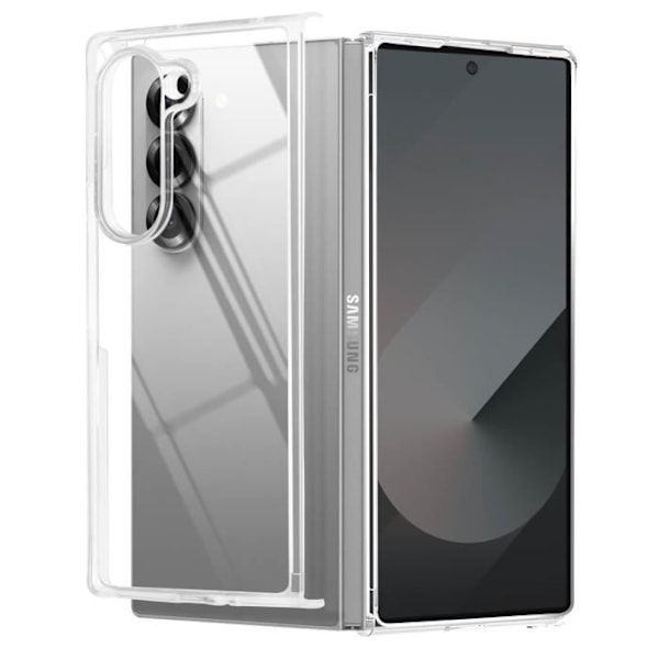 Fodral till Samsung Galaxy Z Fold 6 Upphöjda kanter Förstärkta hörn Transparent Transparent