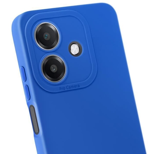 Skyddande silikonfodral för Oppo A40 med matt yta och kamerablokering i blått Blå