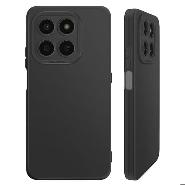 Silicone Cover til Honor 400 Smart med Forstærkning til Kamera Blok Sort Svart