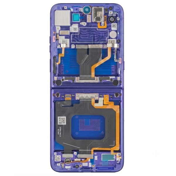 Fällbar Skärm för Motorola Razr 70 Ultra AMOLED-panel 165Hz med Motorola Blå Chassi Blå