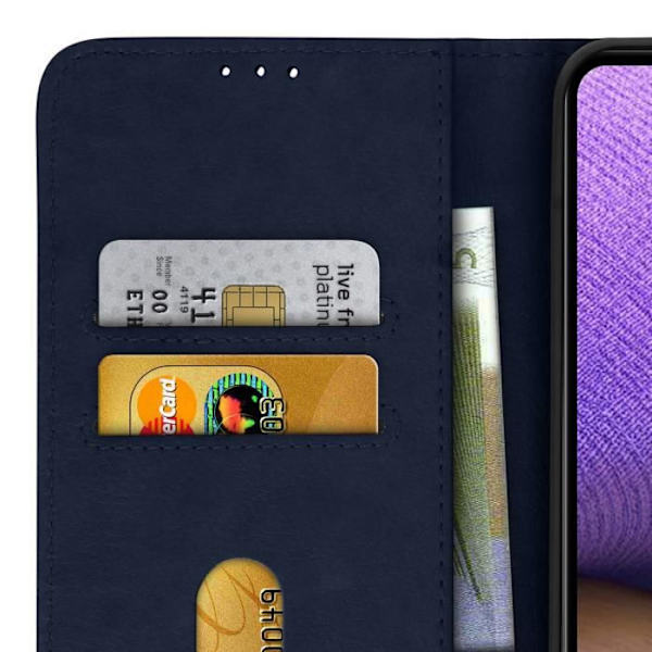 Etui för Samsung Galaxy A32 - Chesterfield - Skydd - Kortfack - Videostöd - Magnetiskt Blå