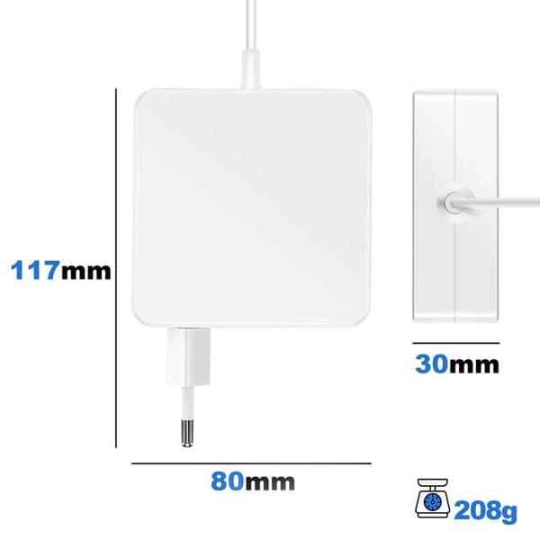 Laddare för MacBook Pro Retina 15" A1398 2013–2014 MagSafe 2 - 85W Vit Vit