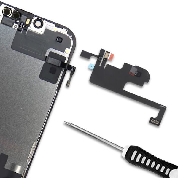 Napp för närhetssensor till iPhone 16e med svart ljussensor Svart