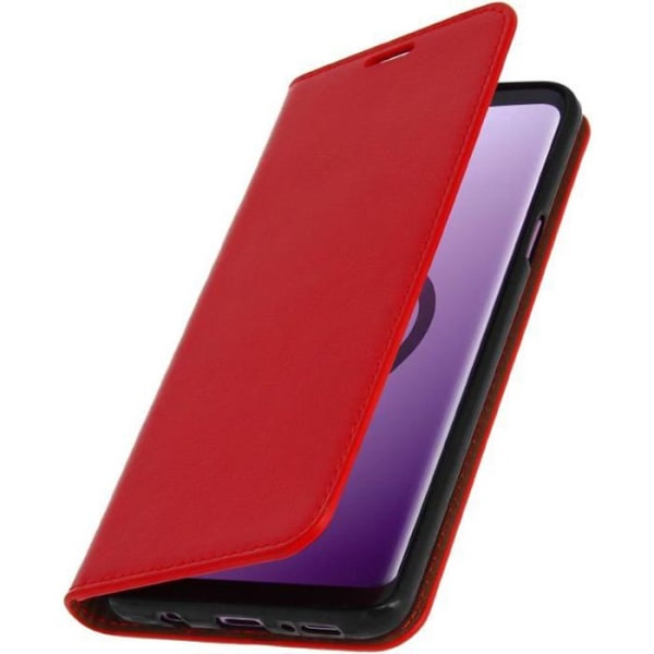 Fodral till Samsung Galaxy S9 Plus Läder plånboksställ Funktionsfodral - Röd