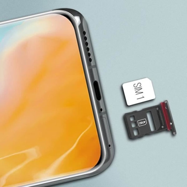 SIM-kort skuffe - Huawei - P40/P40 Pro - Sort - Nano SIM - Nano Memory Svart