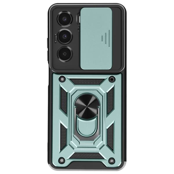 Coque Anneau - Realme - C75 og 14x - Grøn - Stødresistent - Magnetisk Støtte Grön