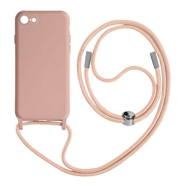 Halsbåndscover iPhone 7, 8, SE 2020 og 2022 Halvstiv Halssnor med halsrem Pink Rosa