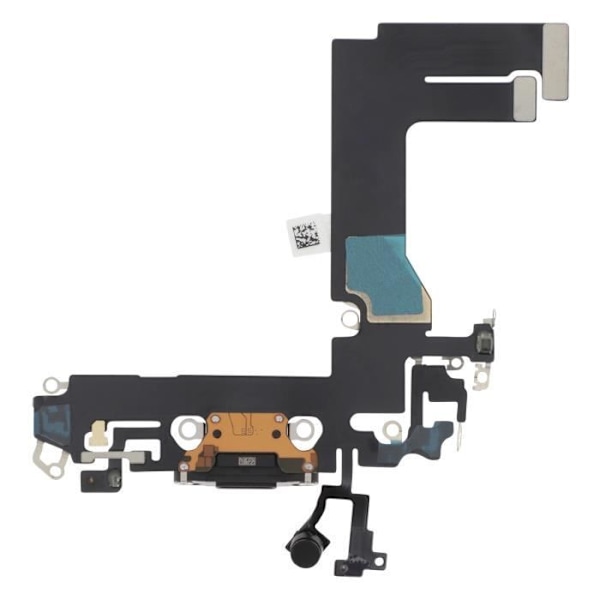 Opladningsstik - AVIZAR - iPhone 13 Mini - Lightning - Integreret mikrofon - Sort Svart