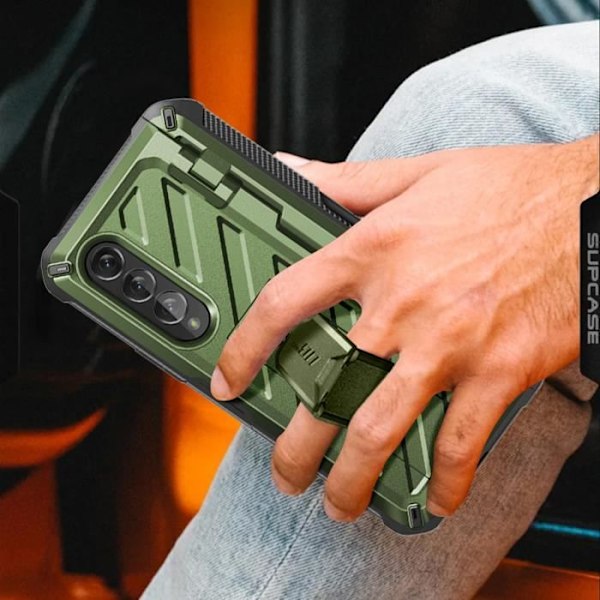Fodral till Samsung Galaxy Z Fold 4 Multilayer Unicorn Beetle Pro Supcase grön Grön