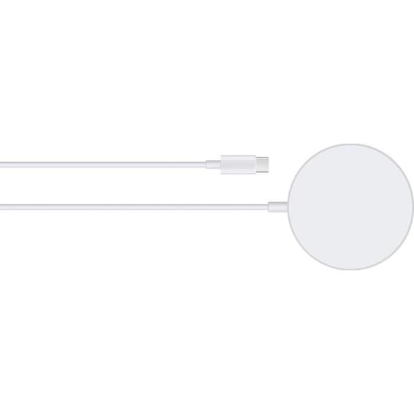 Induktionsoplader - Bigben - Kompatibel med MagSafe - 15W - Bilholder - Hvid