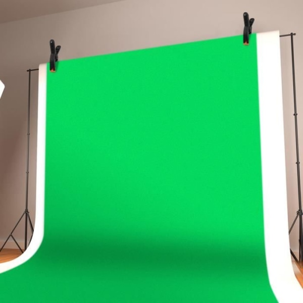 Grön vikbar foto- och videostudiobakgrund 300x200cm - 4SMARTS - Nylon - Bakgrundsanpassning
