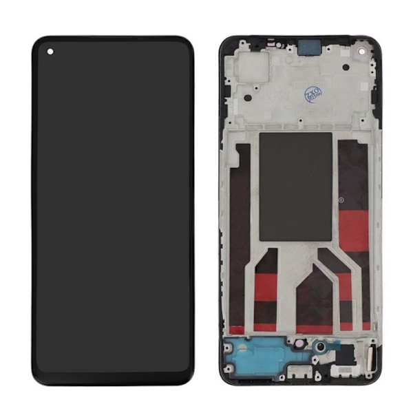 Komplett block för Oppo Reno 8 5G LCD-skärm + pekglas och svart chassi Svart