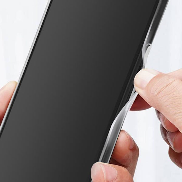 AVIZAR fodral för Google Pixel 6a - Mjuk silikon - 9H härdat glasfilm - Svart kontur Svart