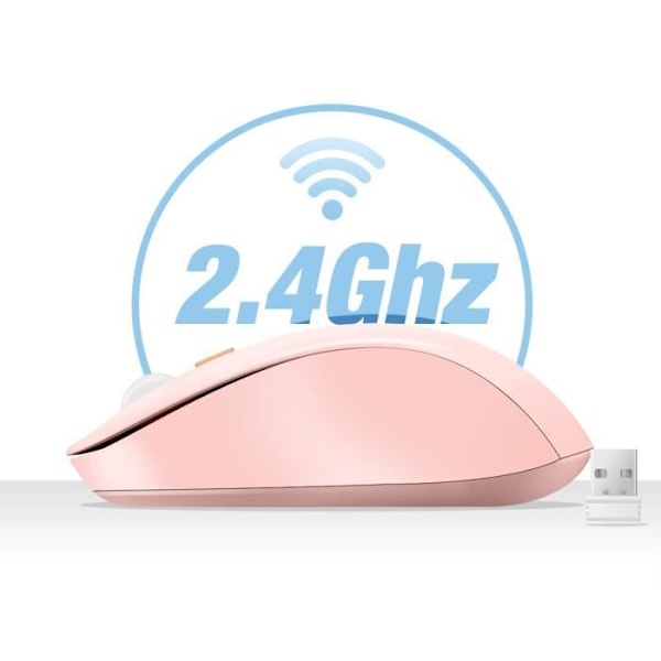 Trådløs Bluetooth eller WiFi 2,4Ghz mus præcision og komfort LinQ Powder Pink Rosa