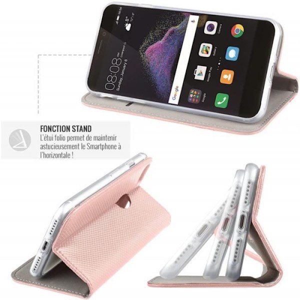 Folio-etui til Apple iPhone 14 Pro Magnetisk stativ Funktion Jaym Champagne Pink Rosa