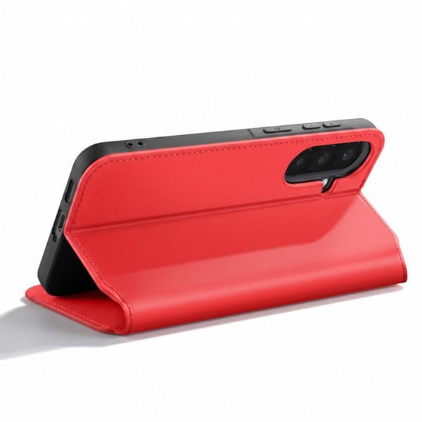 Magnetiskt Flipfodral för Galaxy A57 Ställfunktion Classic Edition Röd Röd