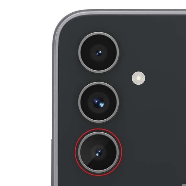 Kamera Linse Kompatibel med Galaxy A54 5G Reparation Glas Sensor Makro Sort Transparent Svart