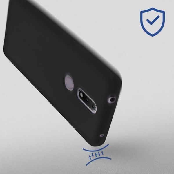 Skyddsskal - AVIZAR - Nokia 2.4 - Mjuk silikon - Stötsäker - Matt finish Svart