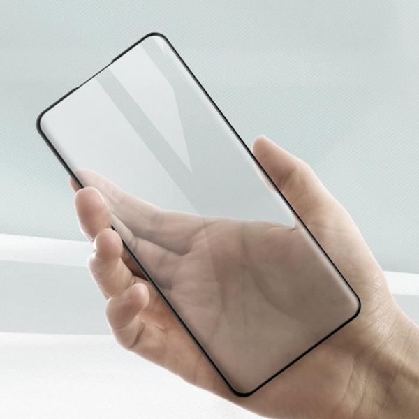 Oppo Find X3 Neo Soft Case og 9H hærdet glasfilm - gennemsigtig / sort Sort