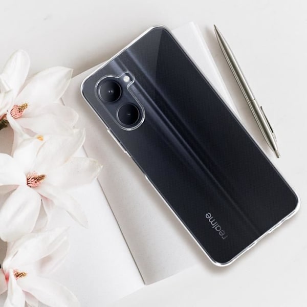 Suojapakkaus - MYWAY - Realme C33 - Geeli-silikonikotelo - 9H karkaistu lasi - Läpinäkyvä Vit