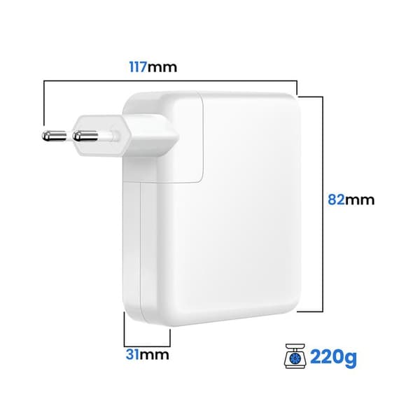 Lader til Galaxy Book2 / 3 / 4 / Edge USB-C 96W + Kabel 1,8m Hvid Vit