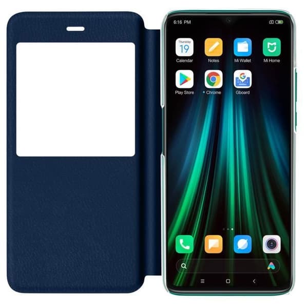 Etui - AVIZAR - Xiaomi Redmi Note 8 Pro - Fuld beskyttelse - Displayvindue - Natteblå Blå