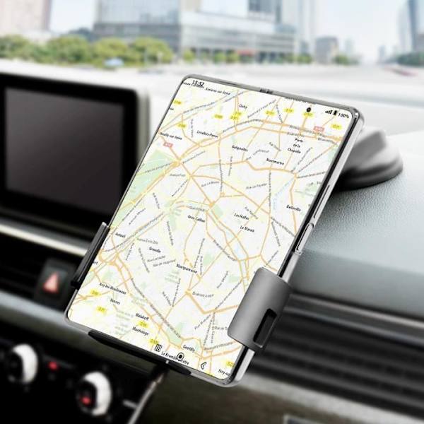 Auto tuki - AVIZAR - QI 10W - Älypuhelin 4,5–8 tuumaa - Imukuppi - Infrapunatunnistin Svart