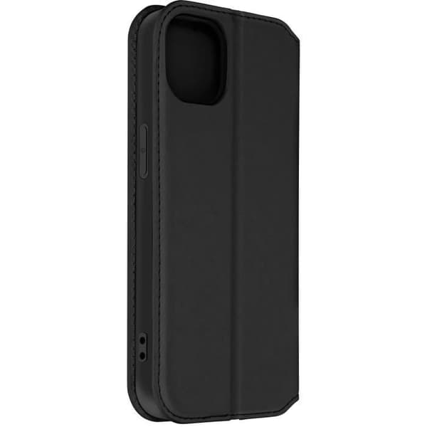 Etui til iPhone 15 - AVIZAR - Kortholder, Video Support, Magnetic Flip - Sort Svart
