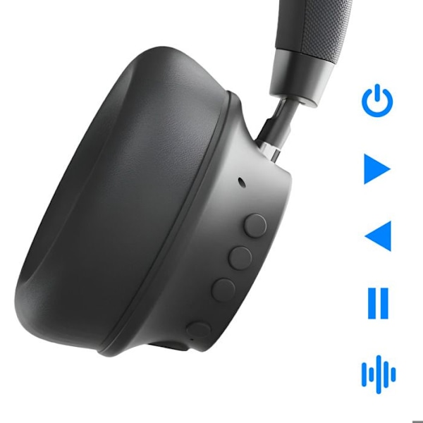 Langattomat Bluetooth-kuulokkeet Melunvaimennus 30h Akashi Kääntyvä Musta Svart