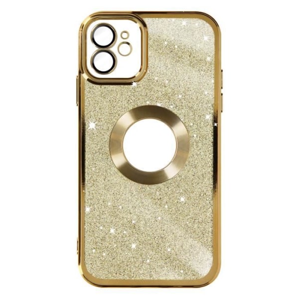 Coque iPhone 12 Paillette Guld AVIZAR - Protecam Spark - Fin og let - Fuldt beskyttet kamera Guld