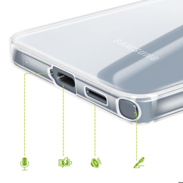 Cover til Galaxy S26 Ultra Blød Silikone Mayaxess Transparent Vit