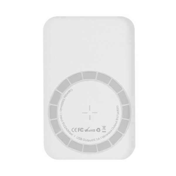 MagSafe Wireless Powerbank 5000 mAh Qi-tekniikka USB-/USB-C-portit XCOLOR White
