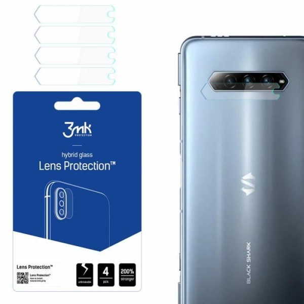 Paket med 4 3MK Xiaomi Black Shark 4 5G linsskydd - genomskinliga - TU