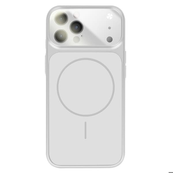iPhone 12 Pro Max-fodral Kompatibel med MagSafe Matt AG-glas Silver Grå
