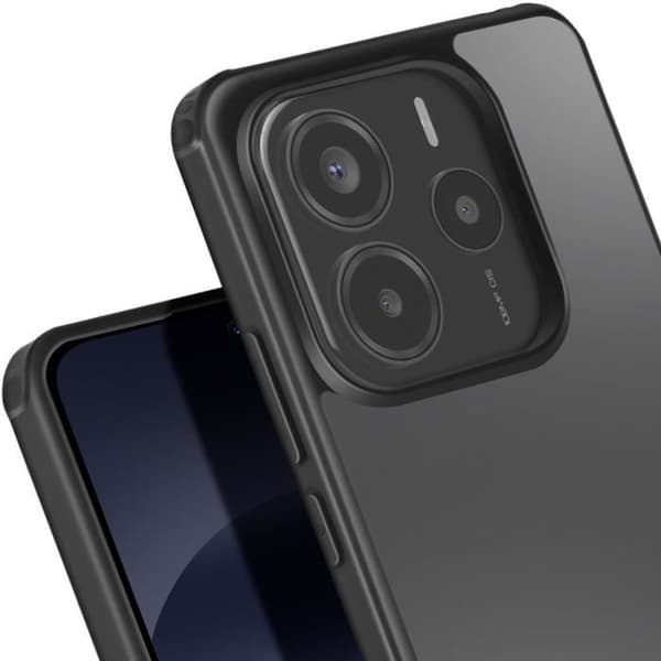 Coque til Redmi Note 14 4G - Stødabsorberende Silikone - Dækkende Kamerablok - Sort - Tynd Profil Svart